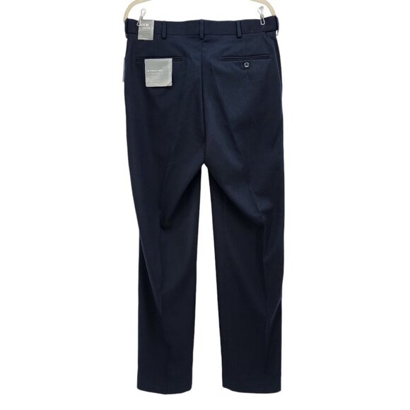 NWT Covington The Perfect Pant Flat Front Classic Fit Navy Blue Pants Mens 32X32 - Picture 3 of 10